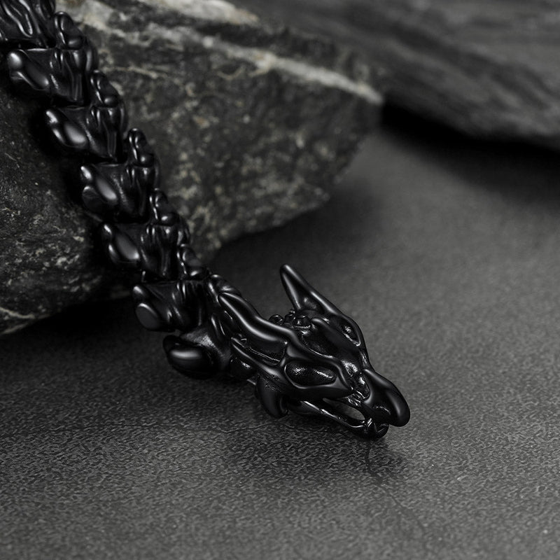 Viking Dragon Head Bracelet Stainless Punk Bracelet