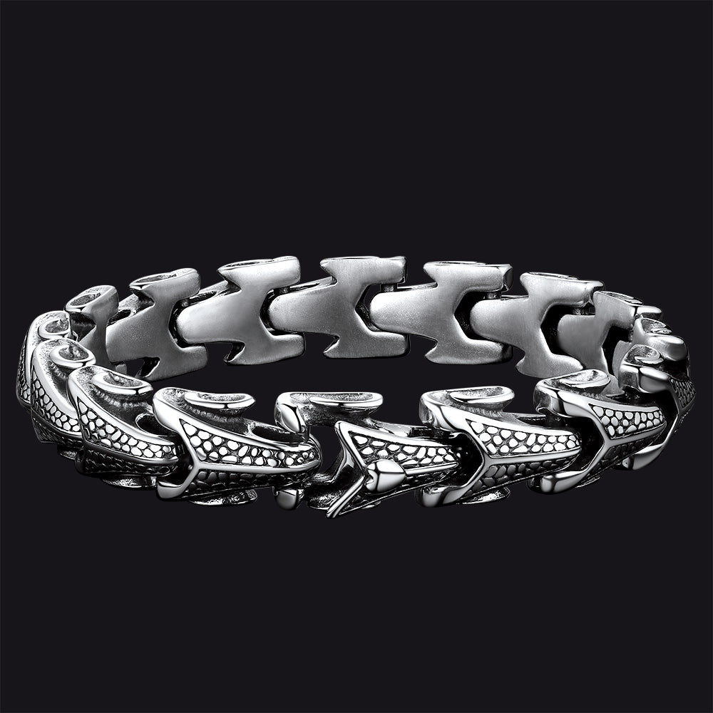 Chunky Dragon Chain Bracelet for in Stainless Steel