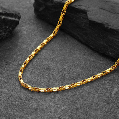 Stainless Steel Biker Chain Necklace With Cross for