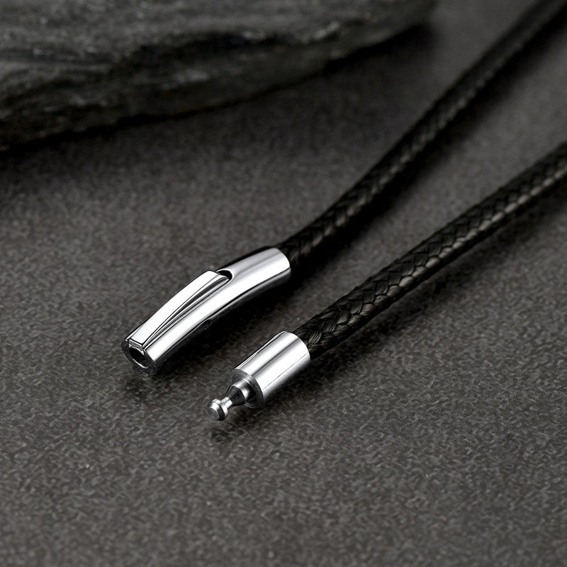 Braided Leather Cord Chain Wax Rope Necklace for 2mm/3mm