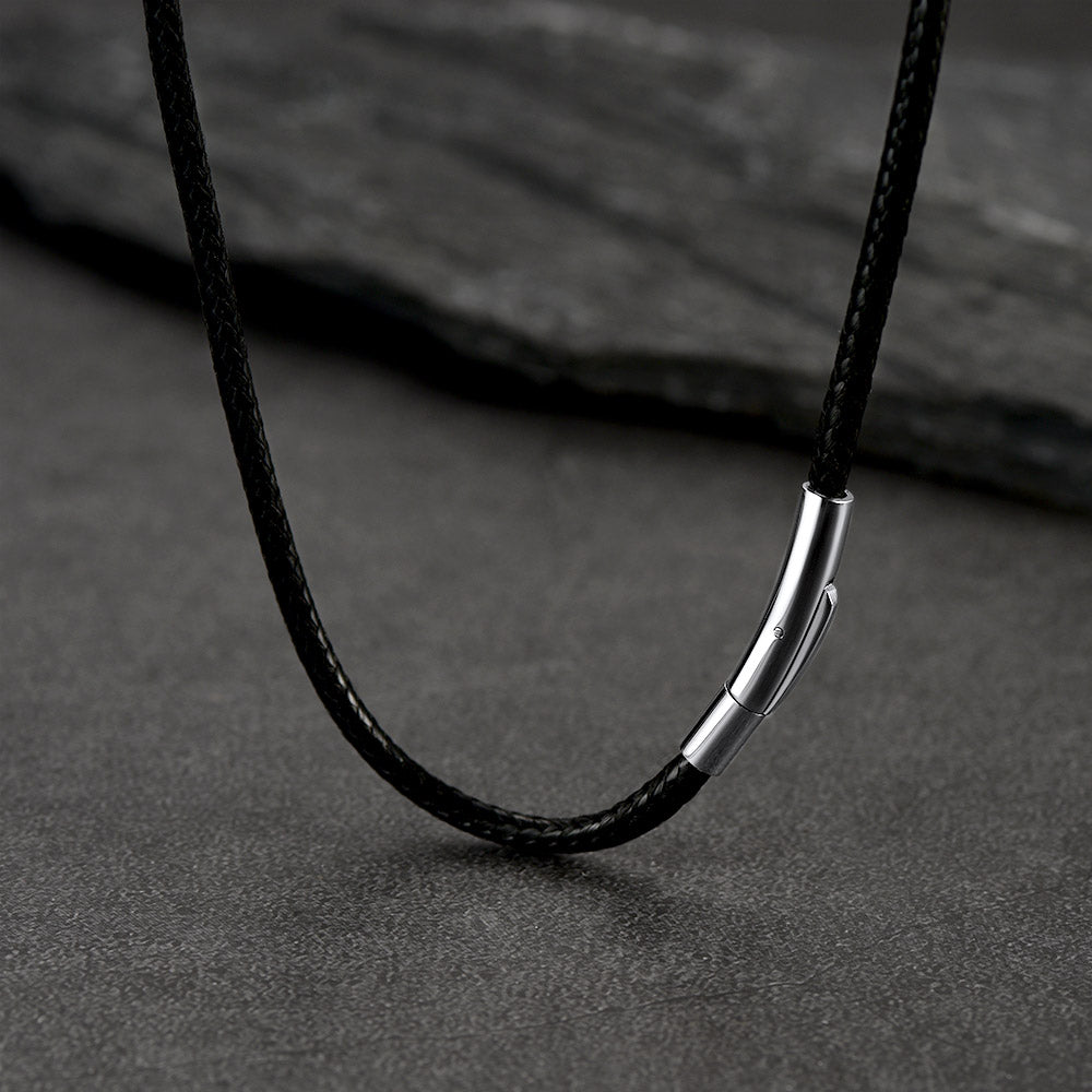 Braided Leather Cord Chain Wax Rope Necklace for 2mm/3mm