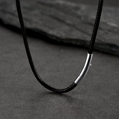 Braided Leather Cord Chain Wax Rope Necklace for 2mm/3mm