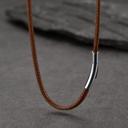 Braided Leather Cord Chain Wax Rope Necklace for 2mm/3mm