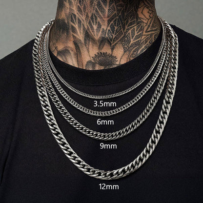 Thick Miami Cuban Curb Link Chain Necklace for