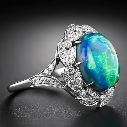 Green Opal Grove Aura Ring