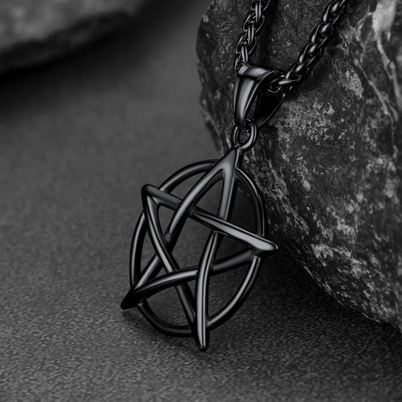 Tetragrammaton Pentagram Necklace for