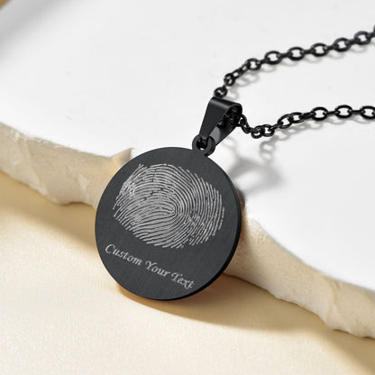 Customized Photo Fingerprint Necklace for