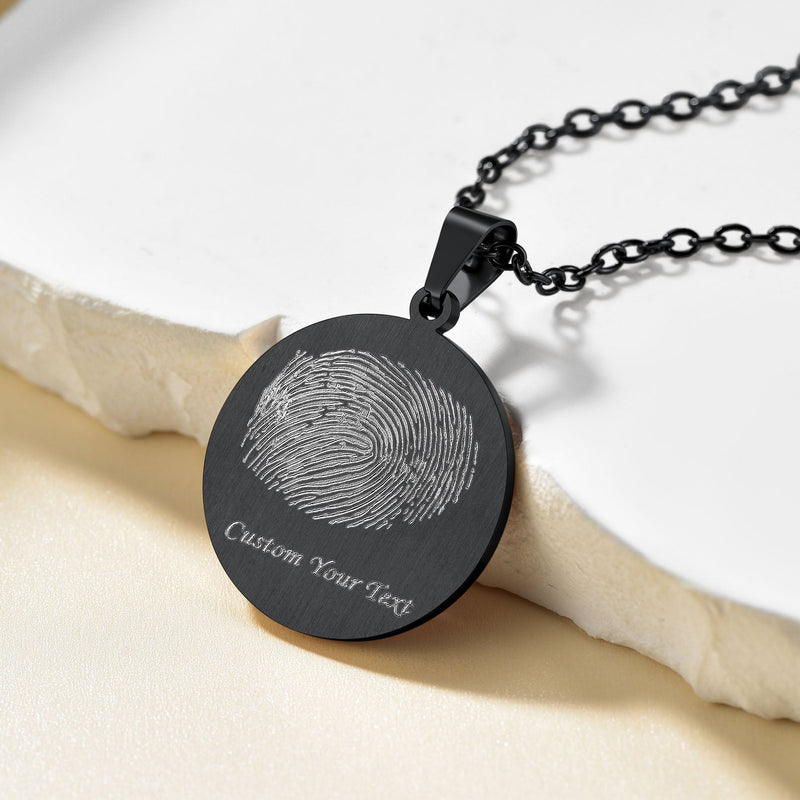 Customized Photo Fingerprint Necklace for