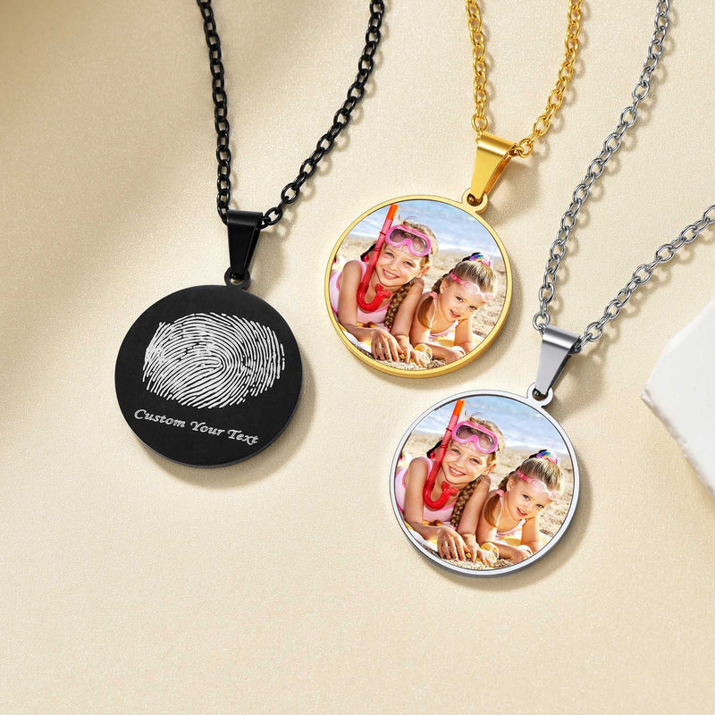 Customized Photo Fingerprint Necklace for