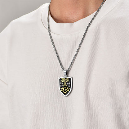 Custom Masonic Shield Pendant Necklace for