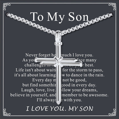 Christian Nail Cross Pendant Necklace for