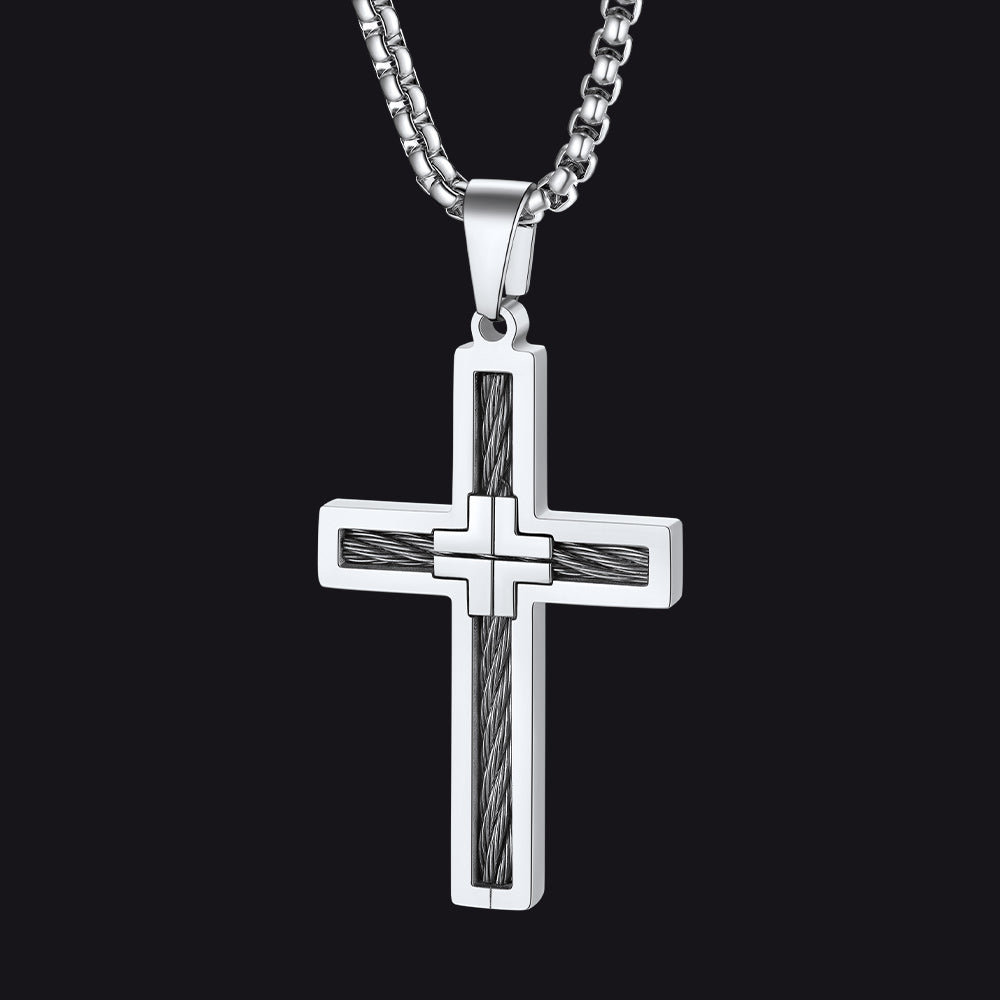 Christian Cross Necklace Pendant for