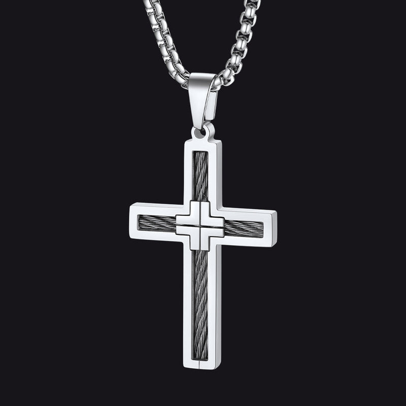 Christian Cross Necklace Pendant for