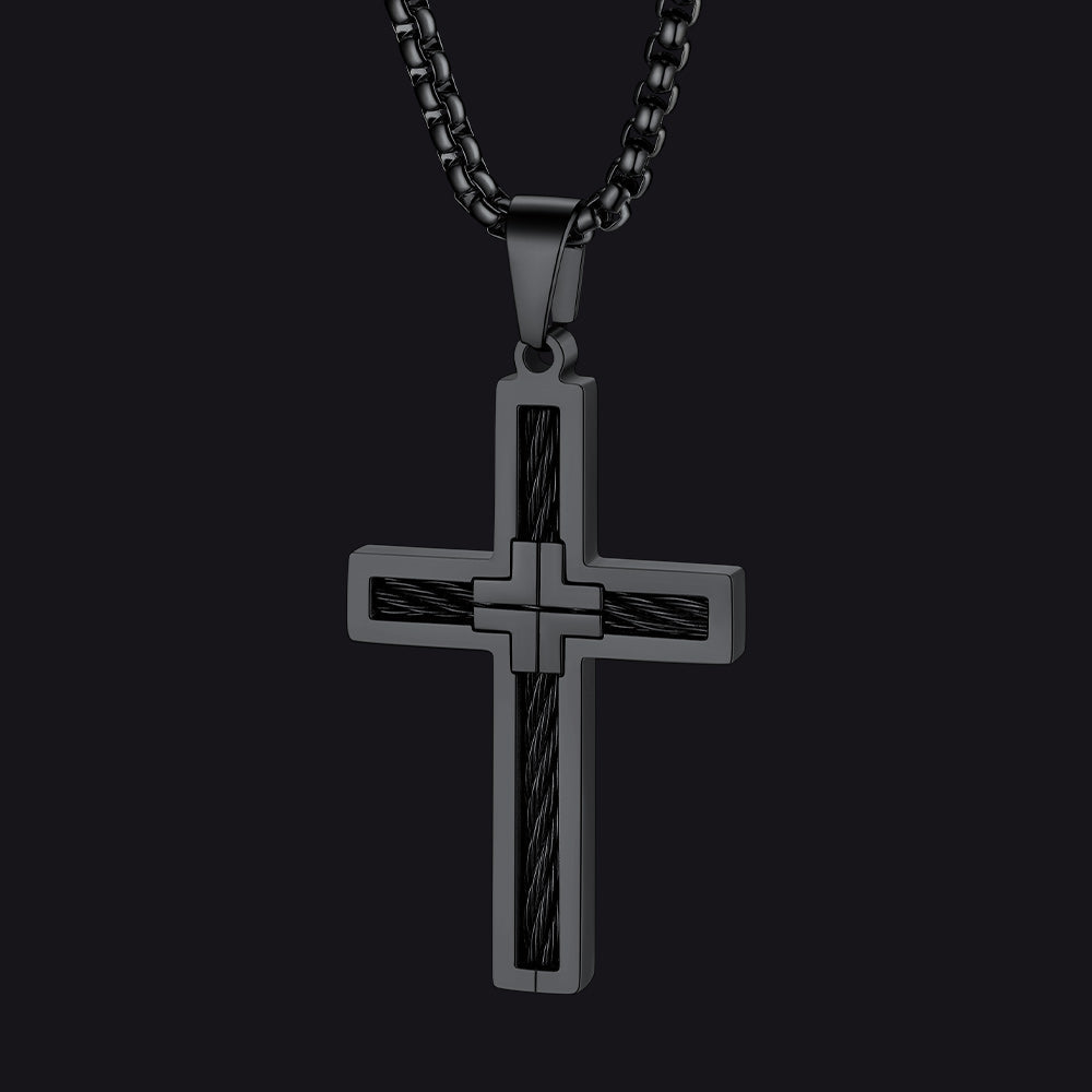 Christian Cross Necklace Pendant for