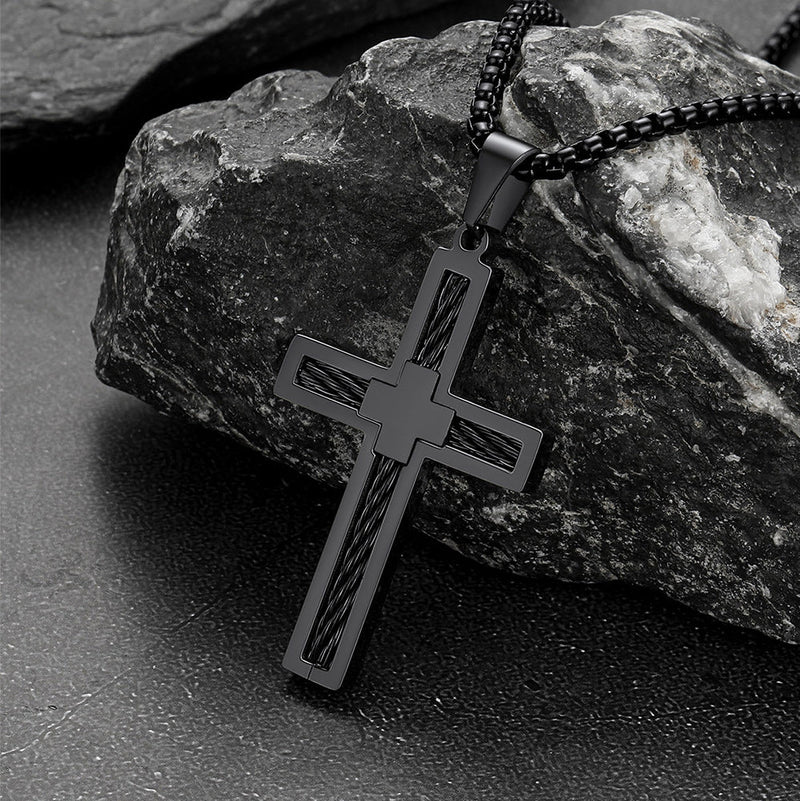 Christian Cross Necklace Pendant for