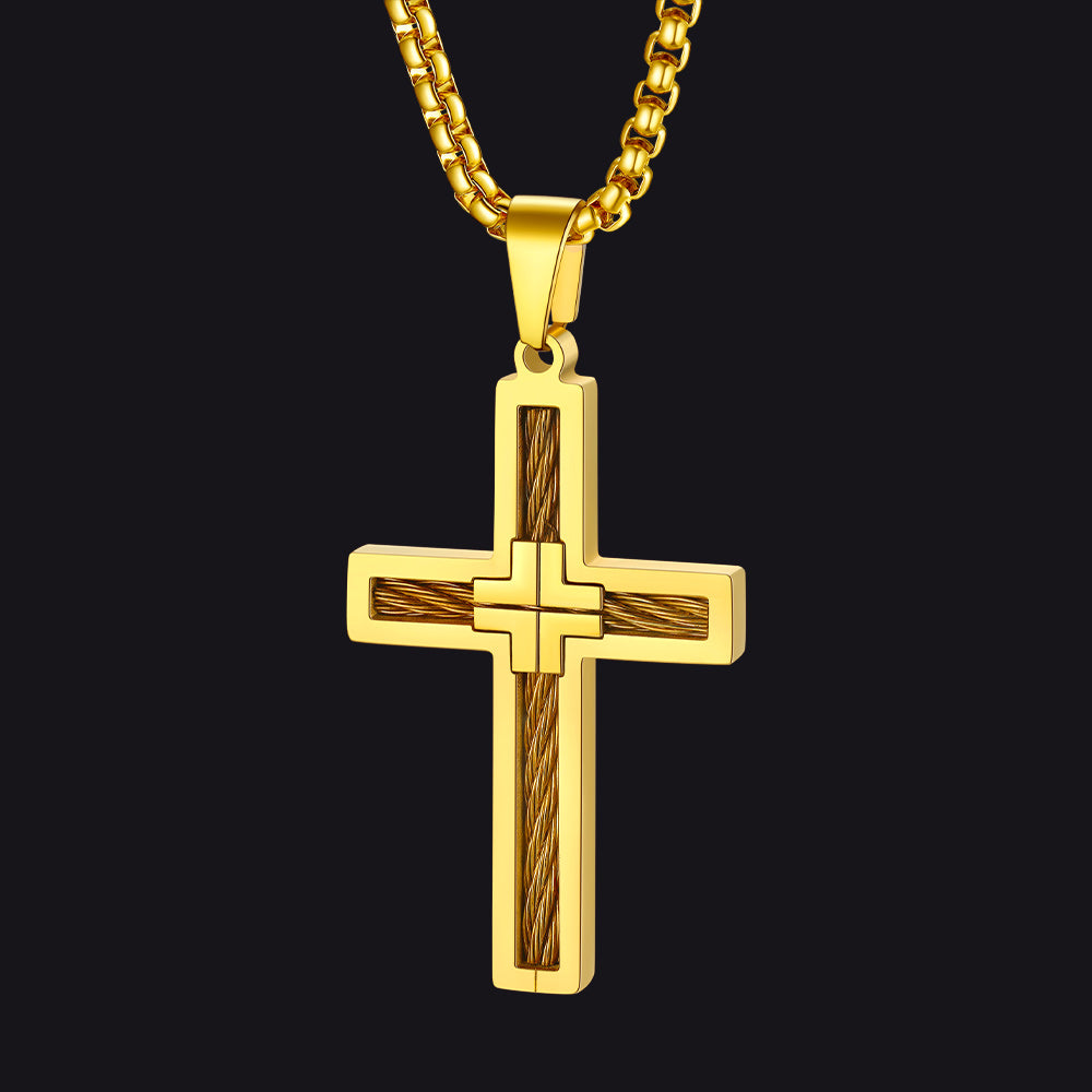 Christian Cross Necklace Pendant for