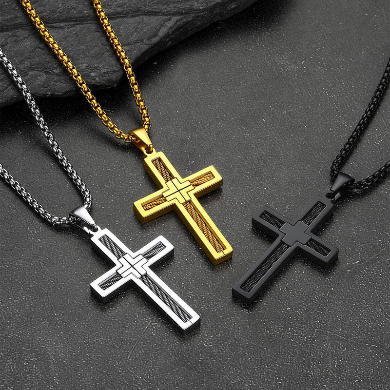 Christian Cross Necklace Pendant for