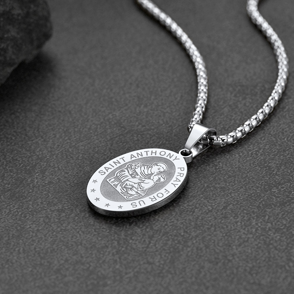 Saint Anthony Necklace Catholic Patron Saints Medal