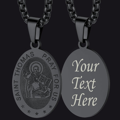 Saint Thomas Aquinas Necklace Catholic Patron Medal