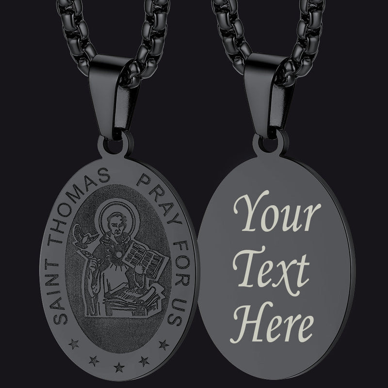 Saint Thomas Aquinas Necklace Catholic Patron Medal
