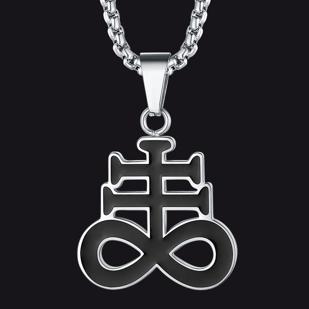 Satanic Leviathan Cross Necklace for
