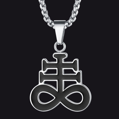 Satanic Leviathan Cross Necklace for