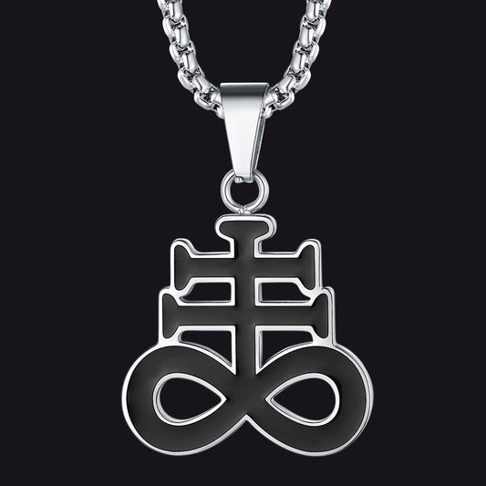 Satanic Leviathan Cross Necklace for