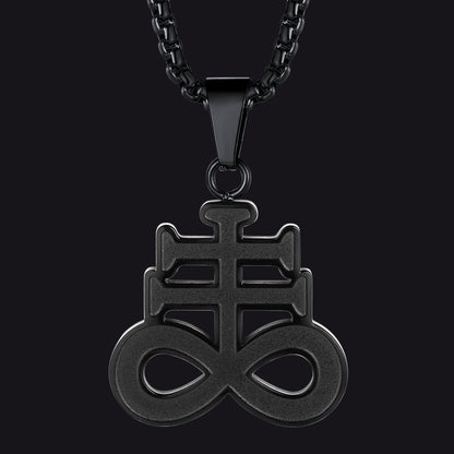 Satanic Leviathan Cross Necklace for