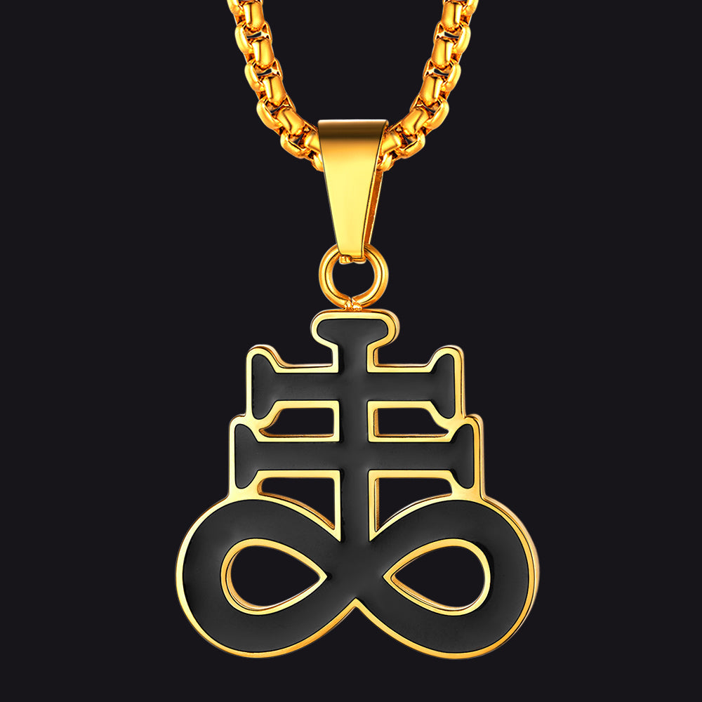 Satanic Leviathan Cross Necklace for