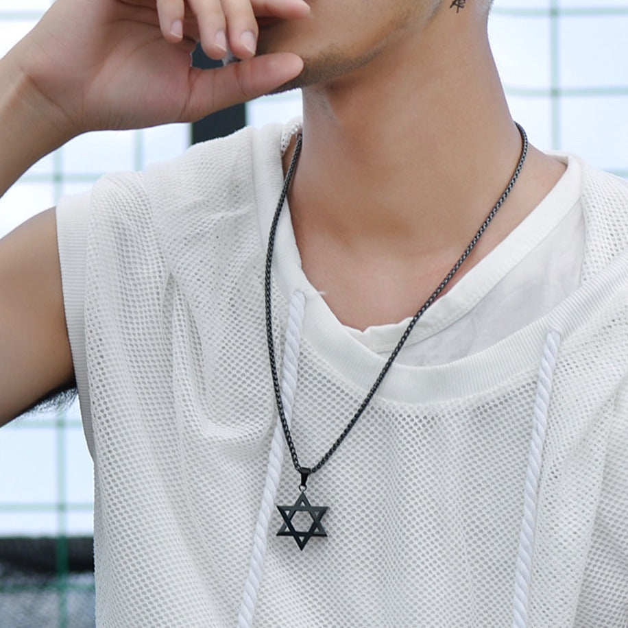 Jewish Magen Star of David Necklace for