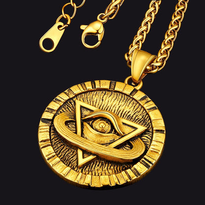 Triangle All-seeing Eye Necklace Providence Pendant for