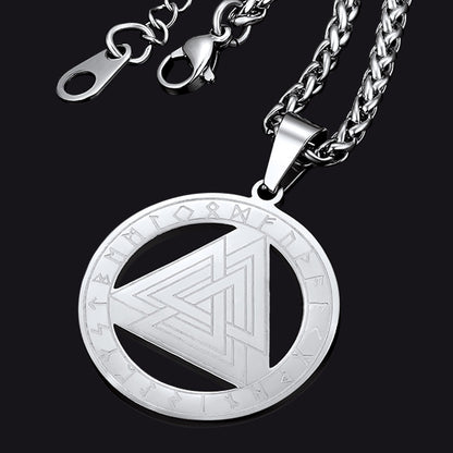 Faithheart Viking Rune Valknut Necklace for
