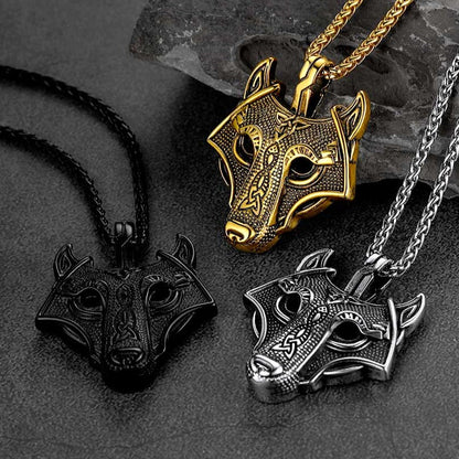 Norse Viking Celtic Wolf Necklace Amulet Jewelry for