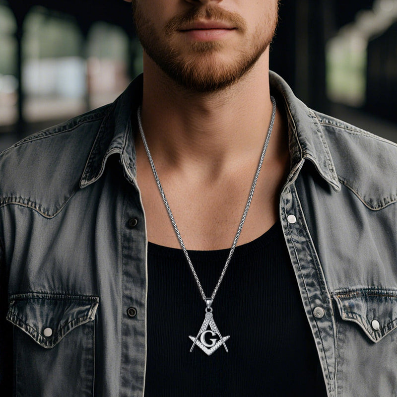 Classic Masonic Pendant Necklace for Freemason