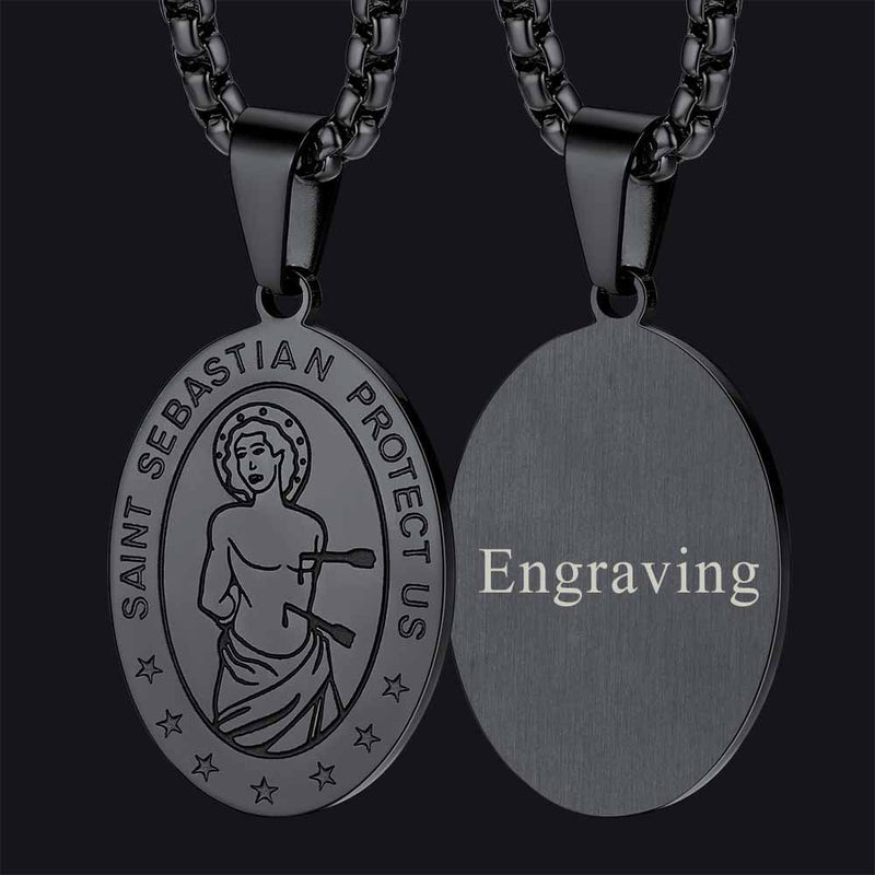 Customized St Sebastian Pendant Necklace Medal