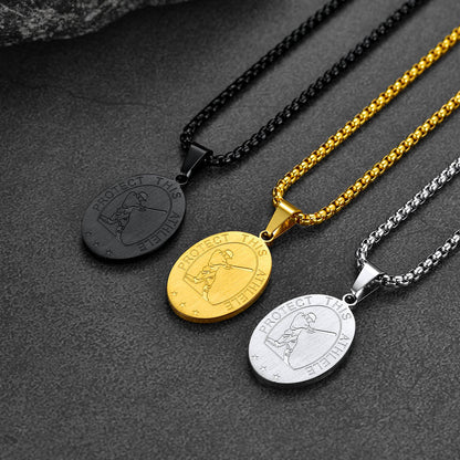 St Sebastian Baseball Necklace for Protection