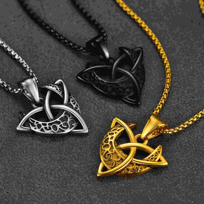Celtic Knot Moon Goddess Necklace for