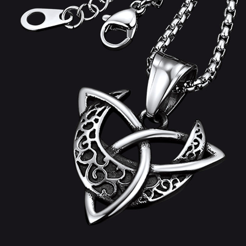 Celtic Knot Moon Goddess Necklace for