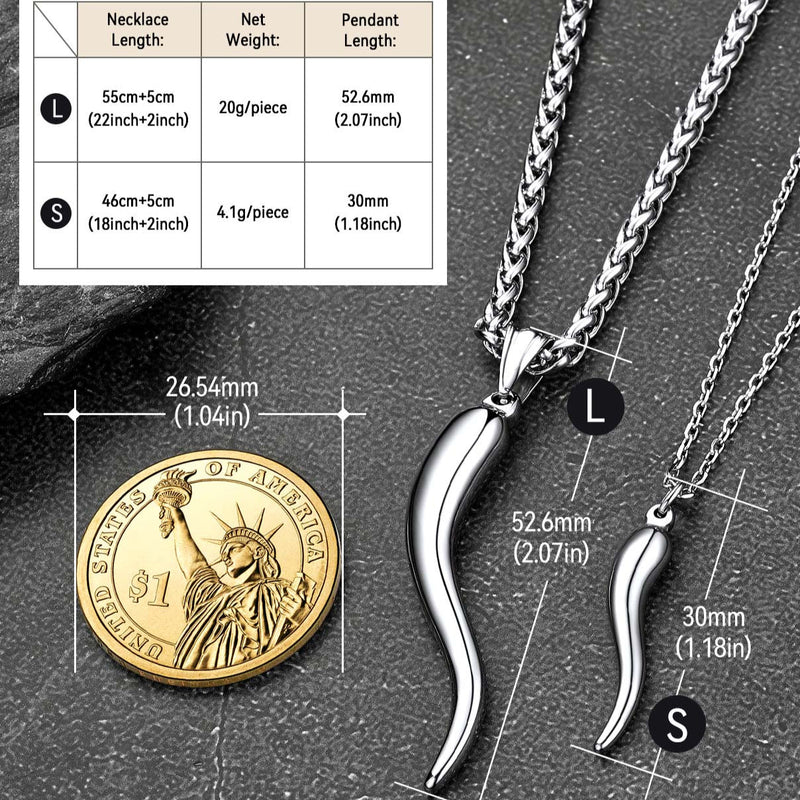 Cornicello Italian Horn Necklace Amulet Pendant