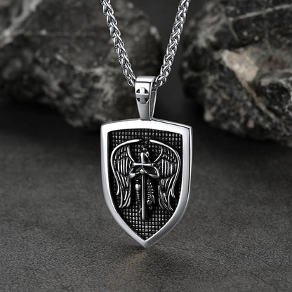 Shield Archangel St. Michael Protection Necklace for