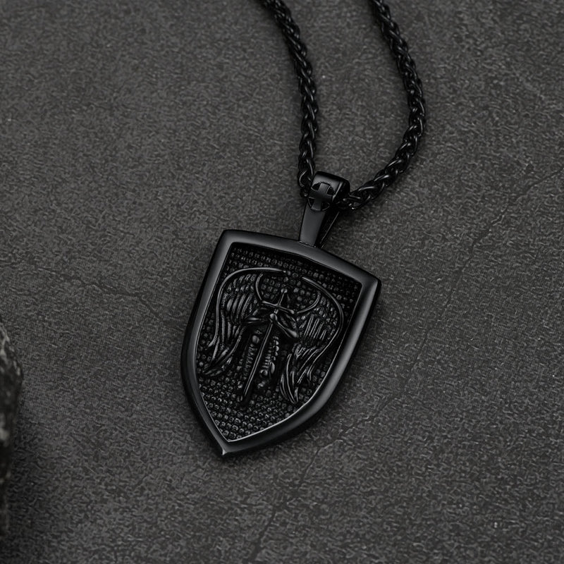 Shield Archangel St. Michael Protection Necklace for