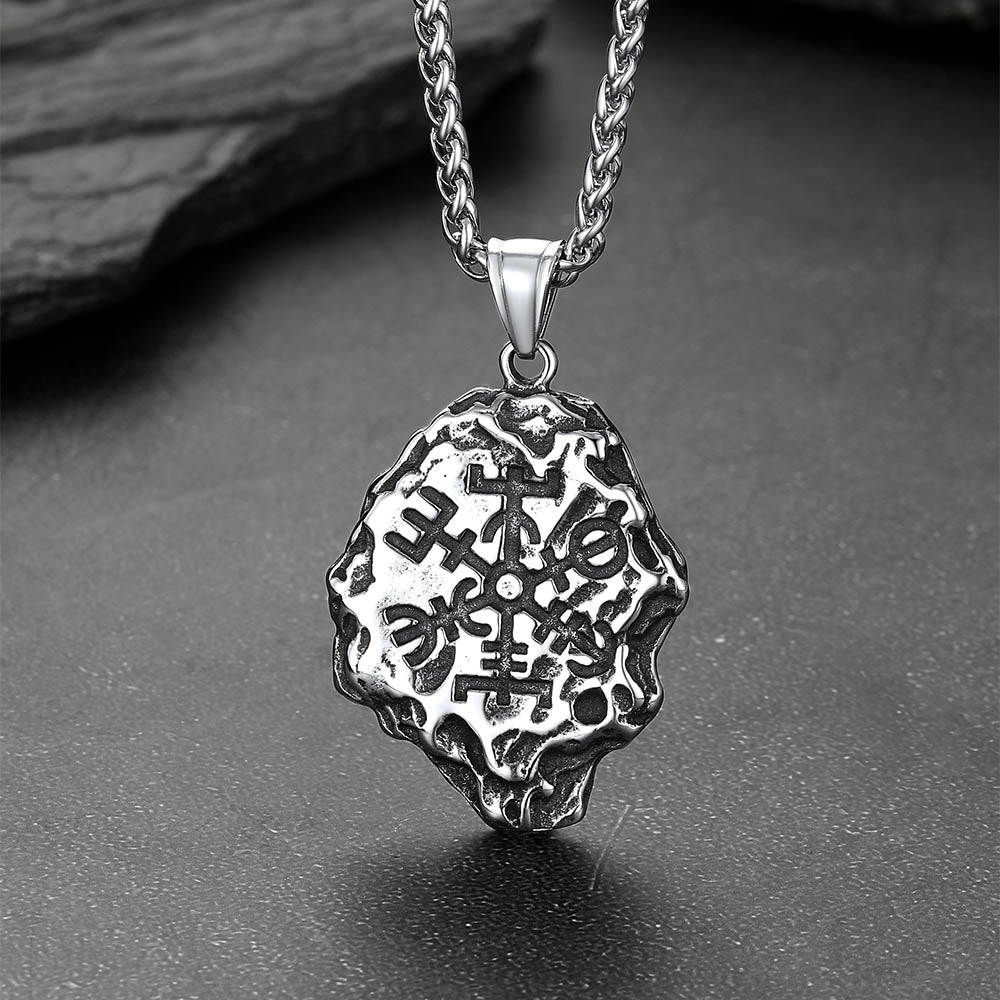 Flash Viking Compass Guiding Pendant Necklace for