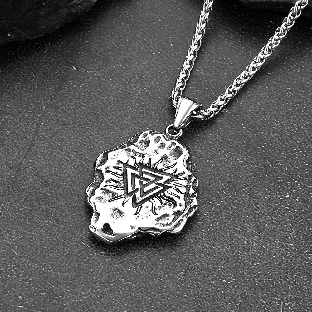 Flash Viking Compass Guiding Pendant Necklace for