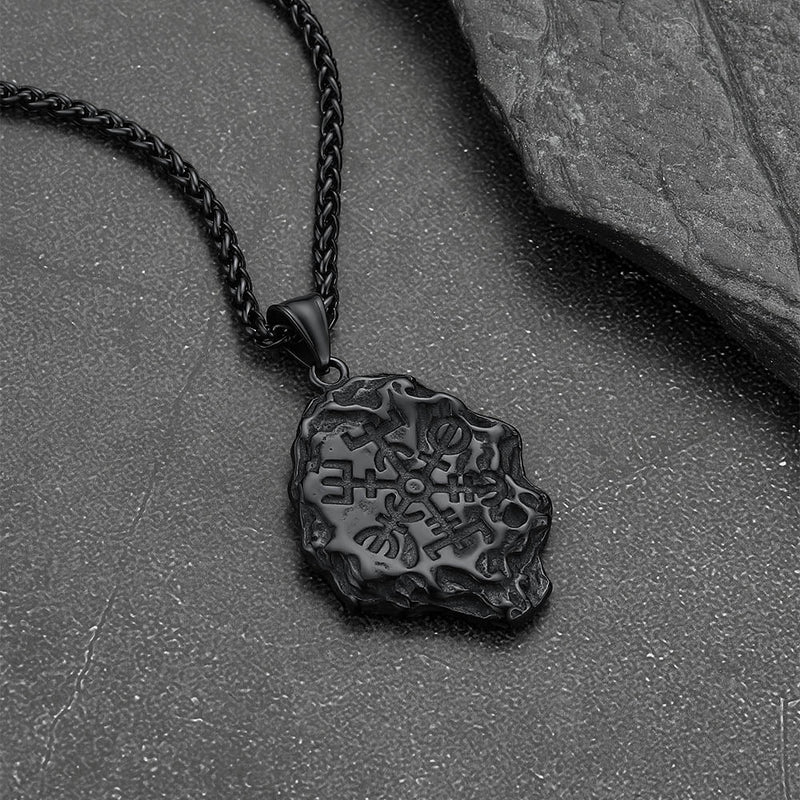 Flash Viking Compass Guiding Pendant Necklace for