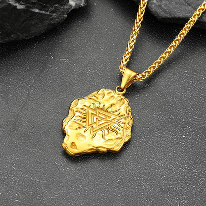Flash Viking Compass Guiding Pendant Necklace for