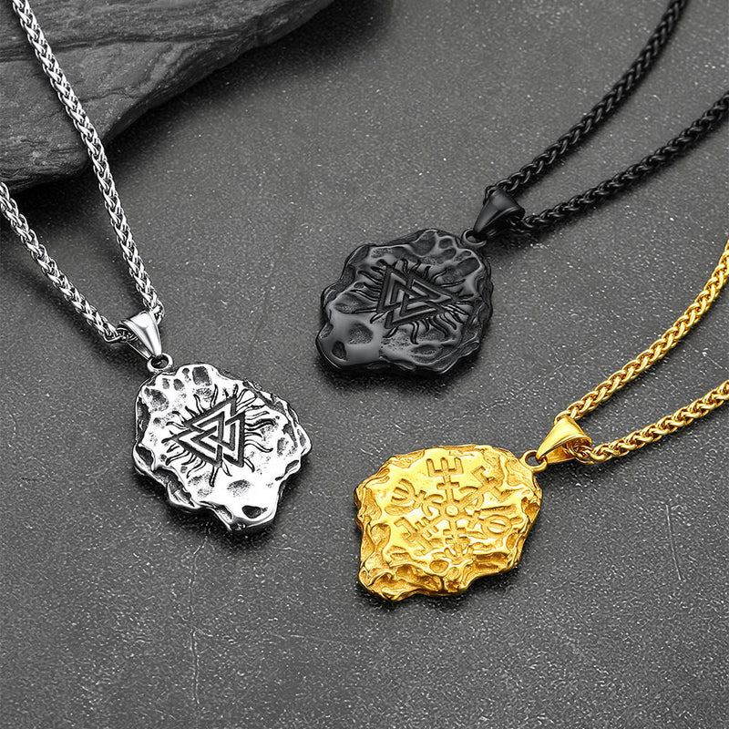Flash Viking Compass Guiding Pendant Necklace for