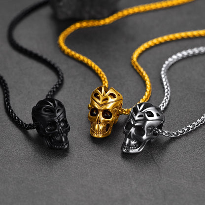 Flash Gothic Skull Necklace Pendant for