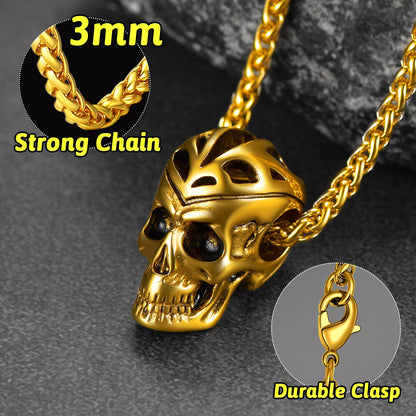 Flash Gothic Skull Necklace Pendant for