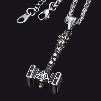Thor's Hammer Mjolnir Necklace Viking Charm for