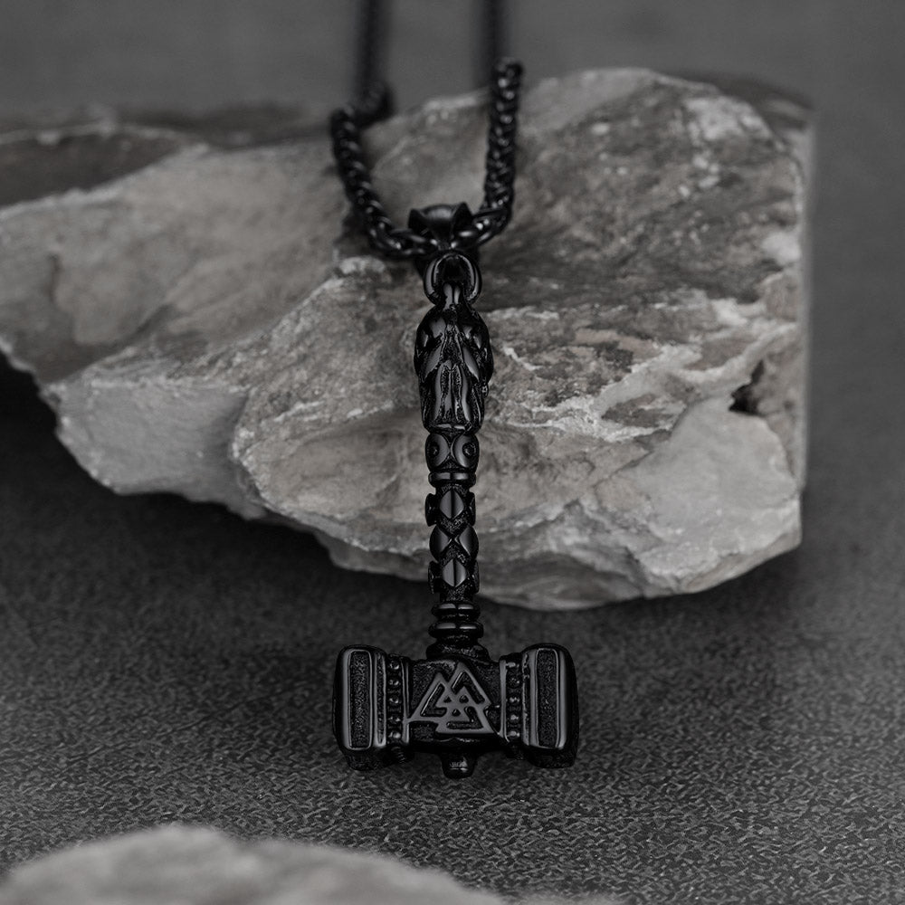 Thor's Hammer Mjolnir Necklace Viking Charm for
